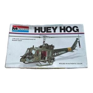 Vintage (1977) Huey Hog Helicopter 1:48 Scale Model Kit Revell Monogram 85-5201